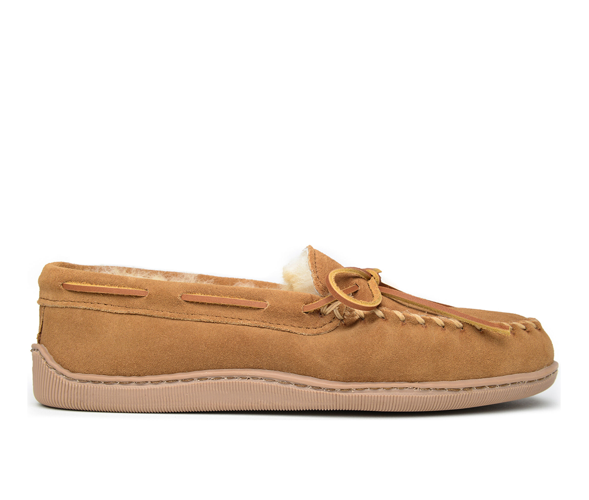 Minnetonka Men's Sheepskin Hardsole Moccasins