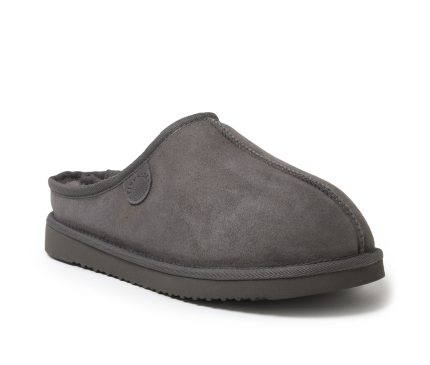 Fireside by Dearfoams Men's Grafton Genuine Shearling Clog Slippers