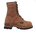 Women's AdTec 9" Steel Toe Logger Work Boots