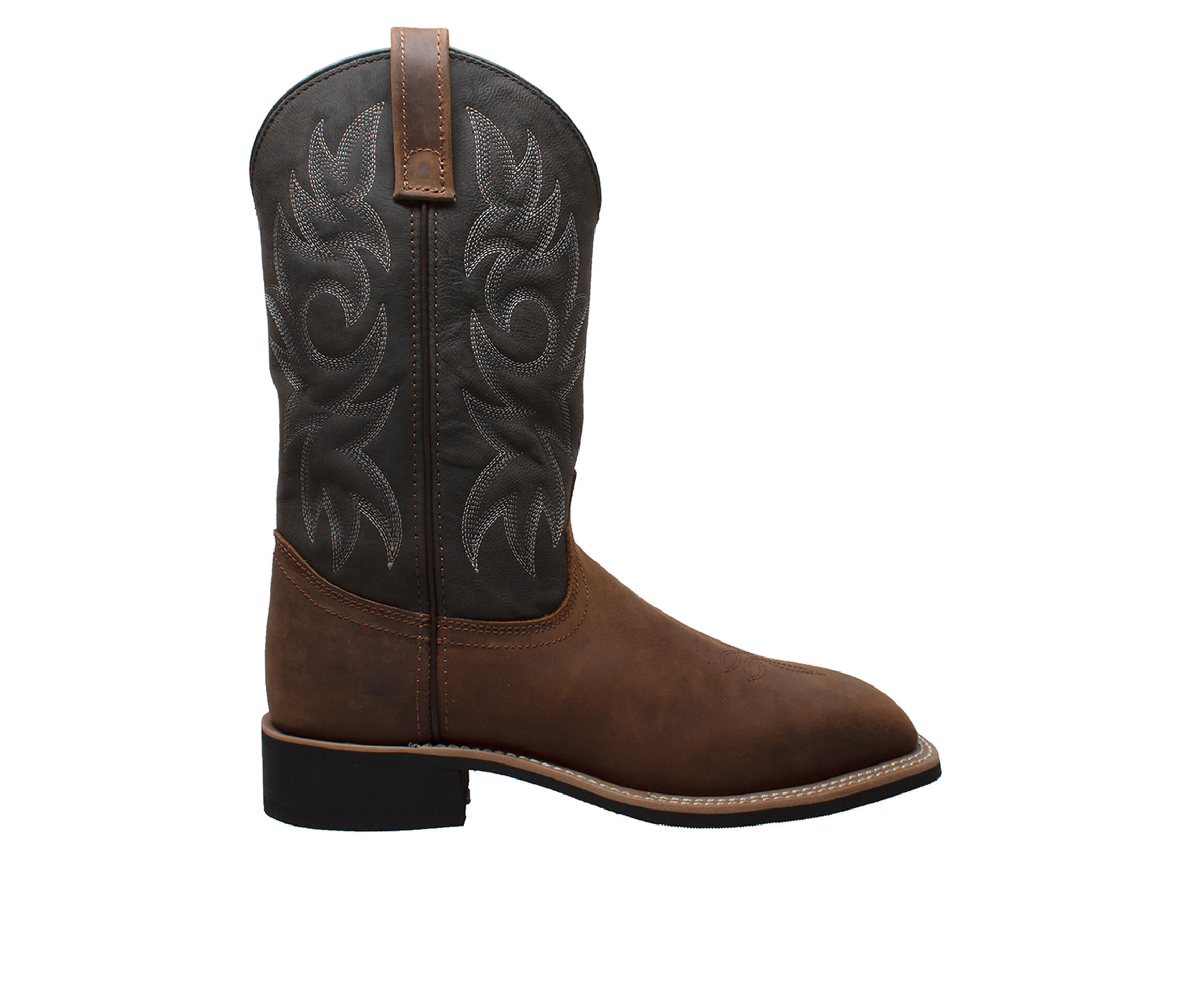 144022_307357_1-1 Men's AdTec 12" Work Western Square Toe Cowboy Boots