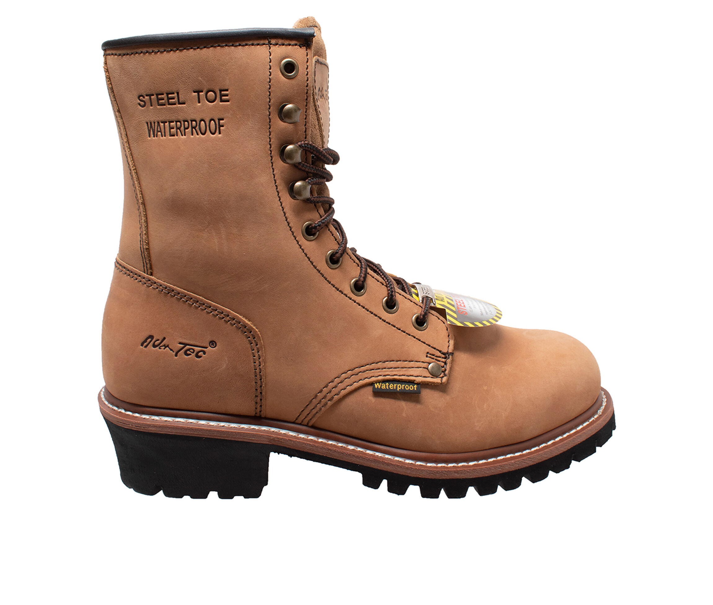 144033_307376_1 Men's AdTec 9" Waterproof Steel Toe Logger Work Boots