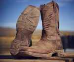 Men's Durango Rebel Brown Distressed Flag Embroidery Western Boots