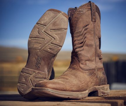 Men's Durango Rebel Brown Distressed Flag Embroidery Western Boots