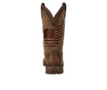 Men's Durango Rebel Brown Distressed Flag Embroidery Western Boots