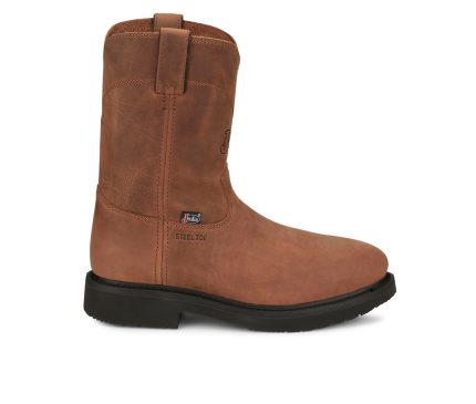 Men's Justin Boots Round-Up 10" Steel Toe Work Boots