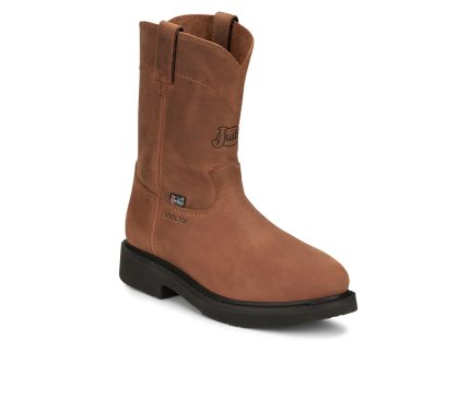 Men's Justin Boots Round-Up 10" Steel Toe Work Boots