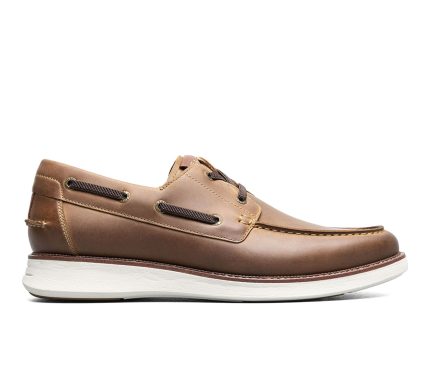 Men's Florsheim Launch Moc Toe Elastic Lace Boat Shoes