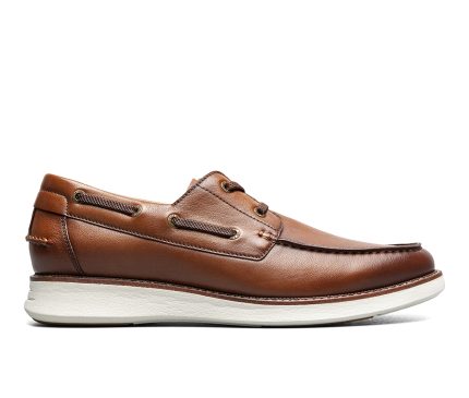 Men's Florsheim Launch Moc Toe Elastic Lace Boat Shoes