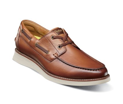 Men's Florsheim Launch Moc Toe Elastic Lace Boat Shoes