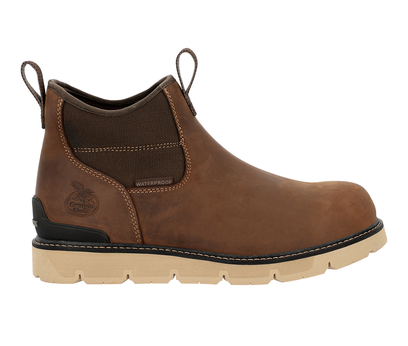 Men's Georgia Boot Carbon Flex Wedge 6" Chelsea Carbon Toe Work Boots